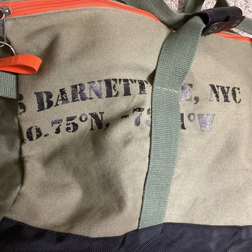 Steve Madden Military Style Duffle Bag Olive 20”x10”x14”